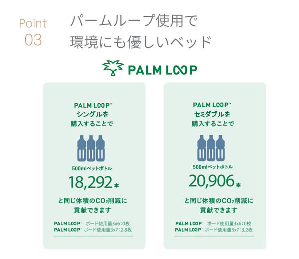 二段棚付き日本製チェストベッド【Botvid】 PALMLOOP素材仕様を通販で激安販売