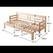 画像4: 横幅伸縮の天然木すのこソファーベッド【ecli】エクリ (4)